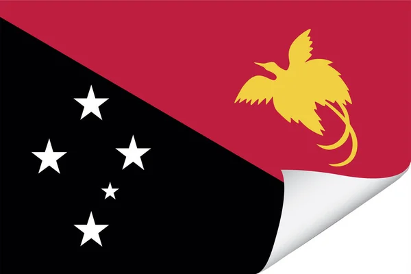 Σημαία Εικονογραφημένη Για Χώρα Της Παπουασίας Νέας Γουινέας — Διανυσματικό Αρχείο