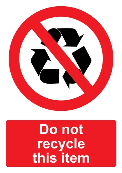 Signe Interdiction Imprimer Pas Recycler Cet Article — Image vectorielle