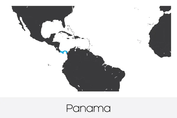 Ilustrowany Kształt Kraju Panamskiego — Wektor stockowy