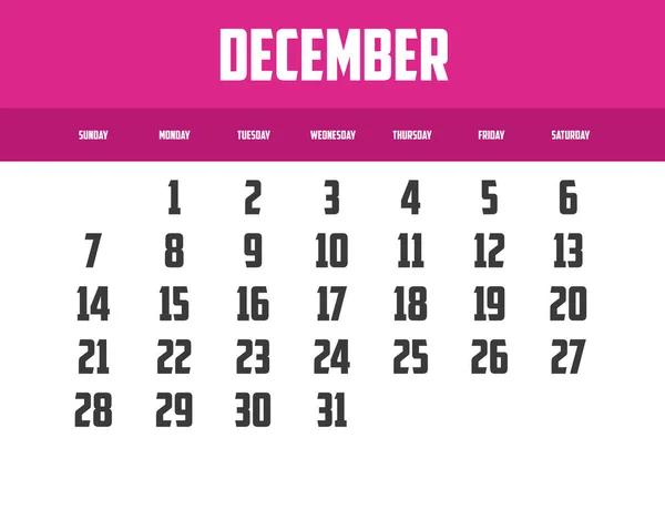 Calendar Isolated Background — Stock Vector