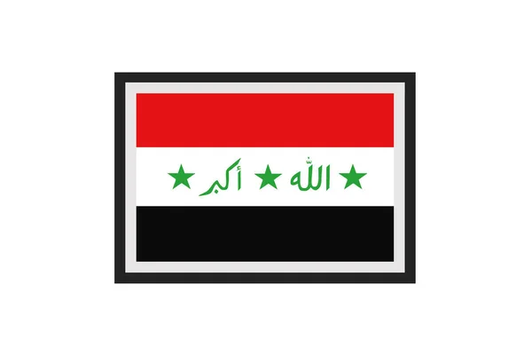 Εικονογράφηση Διάνυσμα Της Σημαίας Του Ιράκ — Διανυσματικό Αρχείο