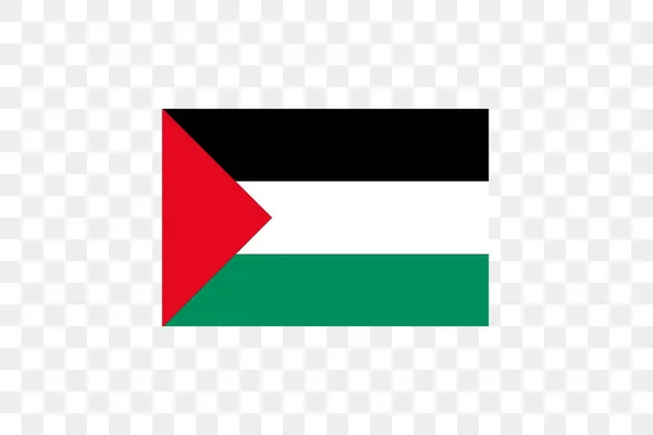 Vector Illustratie Van Vlag Transparante Achtergrond Palestina — Stockvector