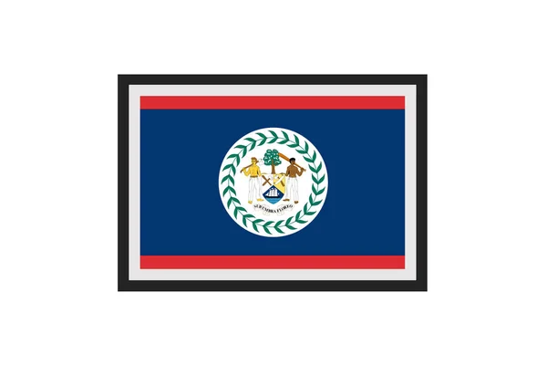 Vektorillustration Der Flagge Von Belize — Stockvektor