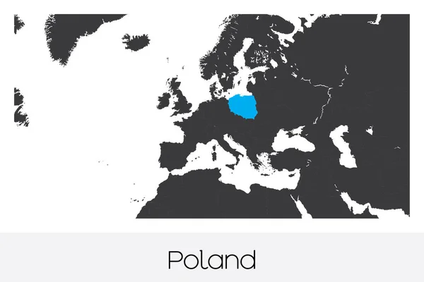Εικονογραφημένο Σχήμα Χώρας Της Πολωνίας — Διανυσματικό Αρχείο
