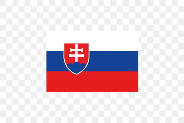 Vektor Illustration Flagga Transparent Bakgrund Slovakien — Stock vektor