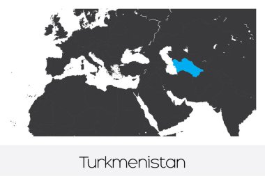 Türkmenistan 'ın Resimli Ülke Şekli