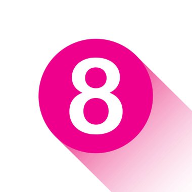 Pembe vektör simgesi veya 8 Numaranın düğmesi