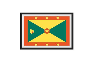 Grenada bayrağının vektör illüstrasyonu