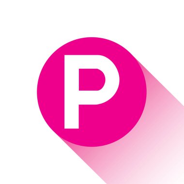 Pembe vektör simgesi veya park etme düğmesi