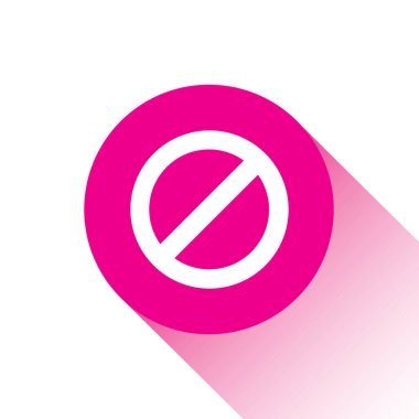 Pembe vektör simgesi ya da dur işaretinin düğmesi