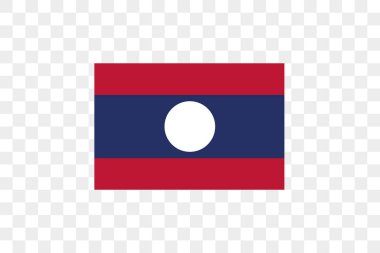 Şeffaf arkaplanda bayrağın vektör illüstrasyonu. Laos