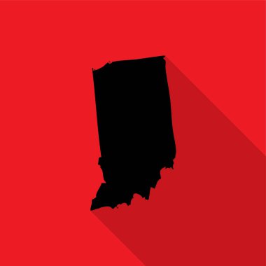 ABD 'nin Indiana eyaletinin vektör haritası.