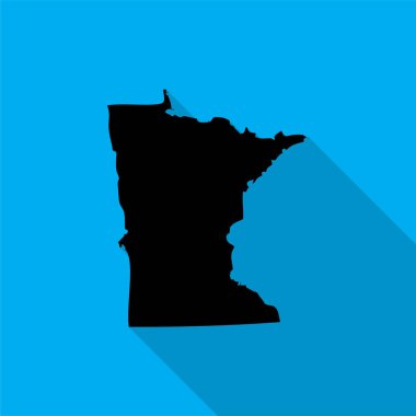 ABD 'nin Minnesota eyaletinin vektör haritası