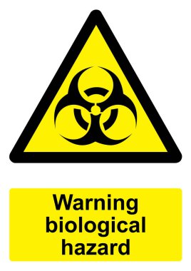 Uyarı İşareti Vektör İllüstrasyonu. Biyolojik Tehlike