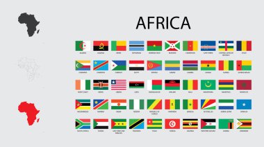 Afrika Kıtasının Tüm Resimli Ülke Bayrakları