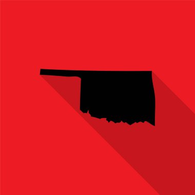 ABD Oklahoma eyaletinin vektör haritası.