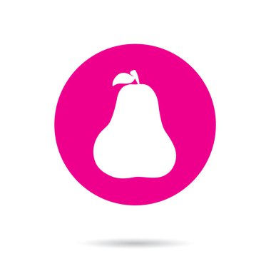 Armut meyve simgesinin vektör illüstrasyonu