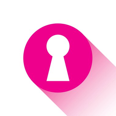 Pembe vektör simgesi veya anahtar deliğinin düğmesi