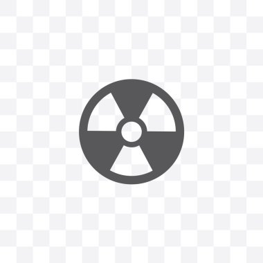 Radyasyon vektör simgesi şeffaf arkaplanda izole edildi, radyoaktif logo kavramı 