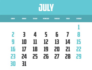 Bir Arkaplanda İzole Edilmiş Bir Takvim