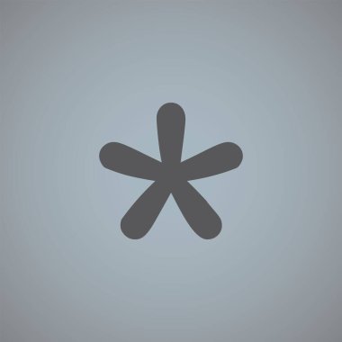 lekeli yıldız vektör simgesi gri arkaplanda izole edildi 