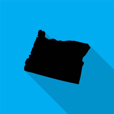 ABD 'nin Oregon eyaletinin vektör haritası.