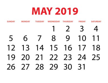 Bir Arkaplanda İzole Edilmiş Takvim