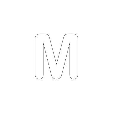M harfi logo tasarım vektör şablonu
