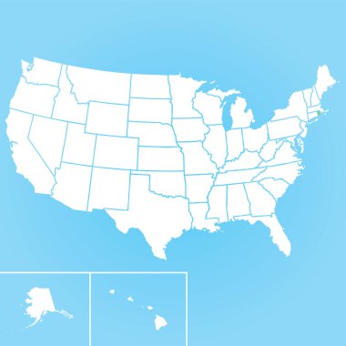 ABD 'nin Rhode Island eyaletinin Vektör Haritası