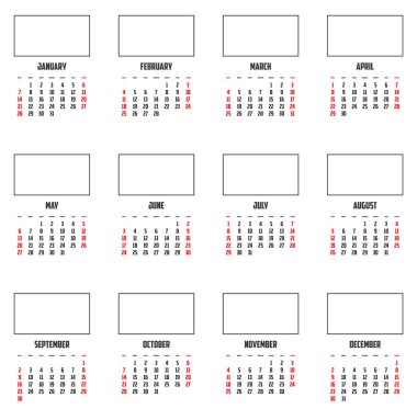 Bir Arkaplanda İzole Edilmiş Bir Takvim