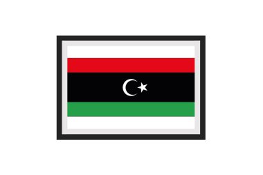 Libya bayrağının vektör illüstrasyonu