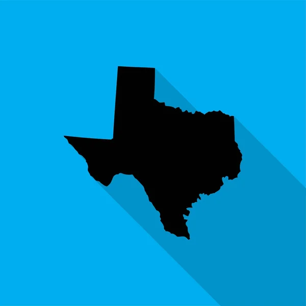 Vektorkarte Des Bundesstaates Texas — Stockvektor