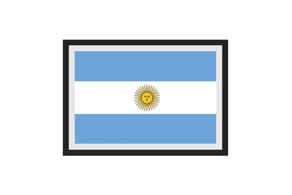 Vektorová Ilustrace Vlajky Argentiny — Stockový vektor