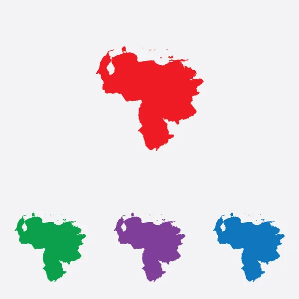 Multicolored Country Shape Vector Illustration Venezuela — 图库矢量图片