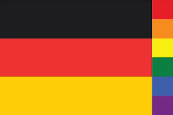 Drapeau Illustré Pour Pays Allemagne — Image vectorielle