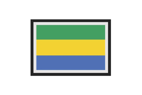 Vector Illustratie Van Vlag Van Gabon — Stockvector