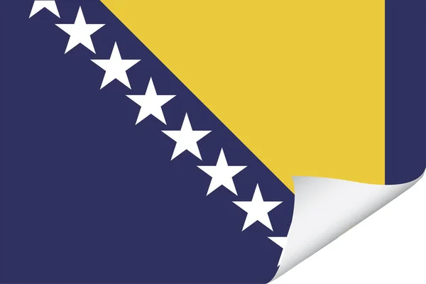 Ілюстрований Прапор Країни Боснії — стоковий вектор