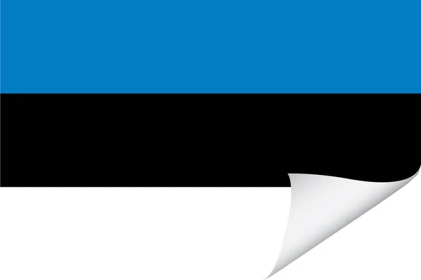 Bandera Ilustrada Del País Estonia — Archivo Imágenes Vectoriales
