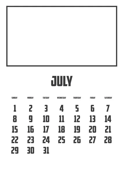 Calendrier Isolé Sur Fond — Image vectorielle