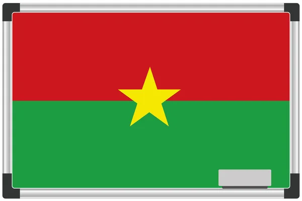 Illustrated Flag Whiteboard Country Burkina Faso — Stock Vector