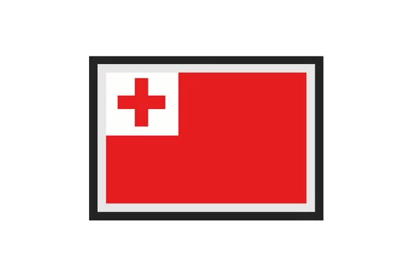 Ilustración Vectorial Bandera Tonga — Vector de stock