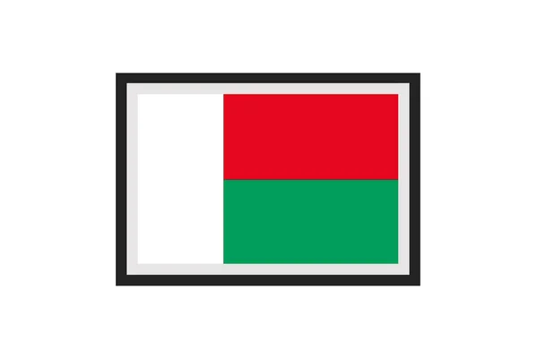 Vector Ilustración Bandera Madagascar — Archivo Imágenes Vectoriales