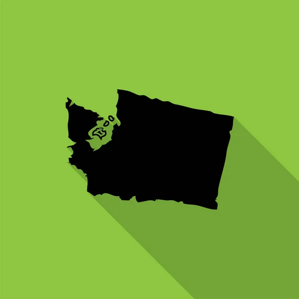 Mappa Vettoriale Dello Stato Degli Stati Uniti Washington — Vettoriale Stock