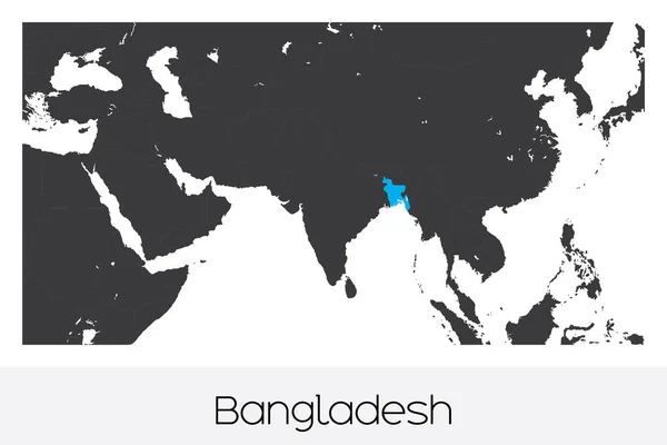 Geïllustreerde Landvorm Van Bangladesh — Stockvector