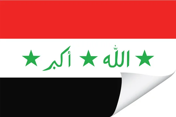 Ilustrowana Flaga Kraju Irackiego — Wektor stockowy