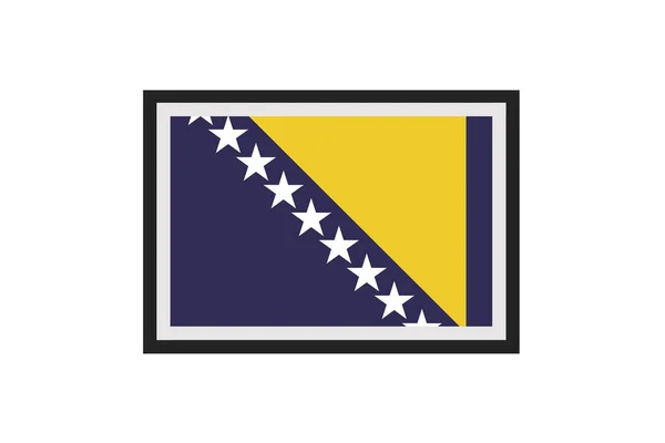 Векторная Иллюстрация Флага Боснии — стоковый вектор