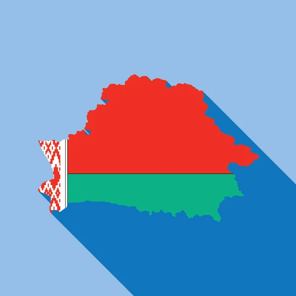 Geschetste Land Wint Vlag Vullen Vector Illustratie Belarus — Stockvector