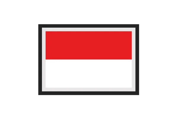 Vektorillustration Der Flagge Indonesiens — Stockvektor