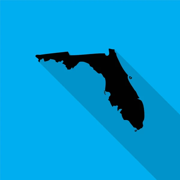 Mappa Vettoriale Dello Stato Degli Stati Uniti Della Florida — Vettoriale Stock