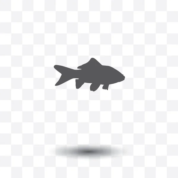 Fisch Symbol Flaches Design Auf Transparentem Hintergrund Vektorillustration — Stockvektor